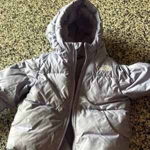 The North Face Gray Quilted Puffer Coat with Insulation